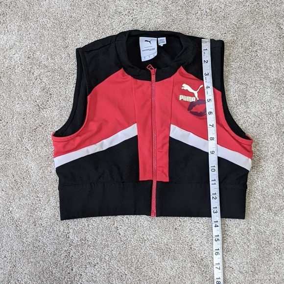 Puma x Maybelline • Color Block Zip Up Crop Top - Picture 9 of 11